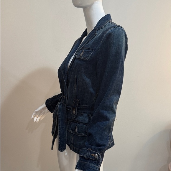 Ralph Lauren Belted Tailored Fitted Denim Jacket Heritage Country - Picture 6 of 13